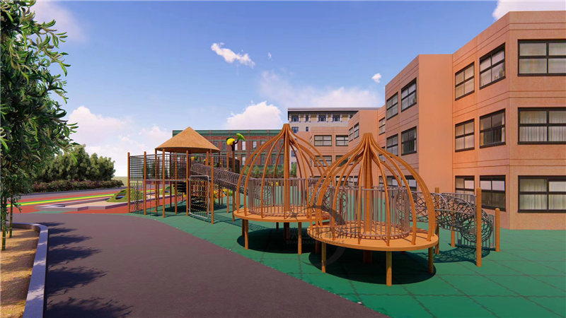 幼兒園戶外木質(zhì)兒童游樂(lè)設(shè)施效果圖