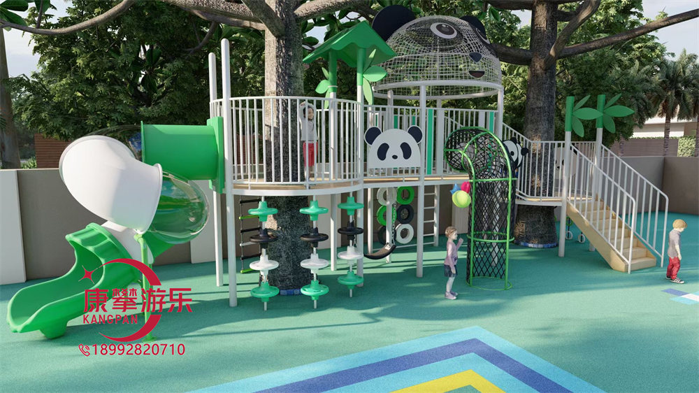 幼兒園戶外熊貓造型非標
