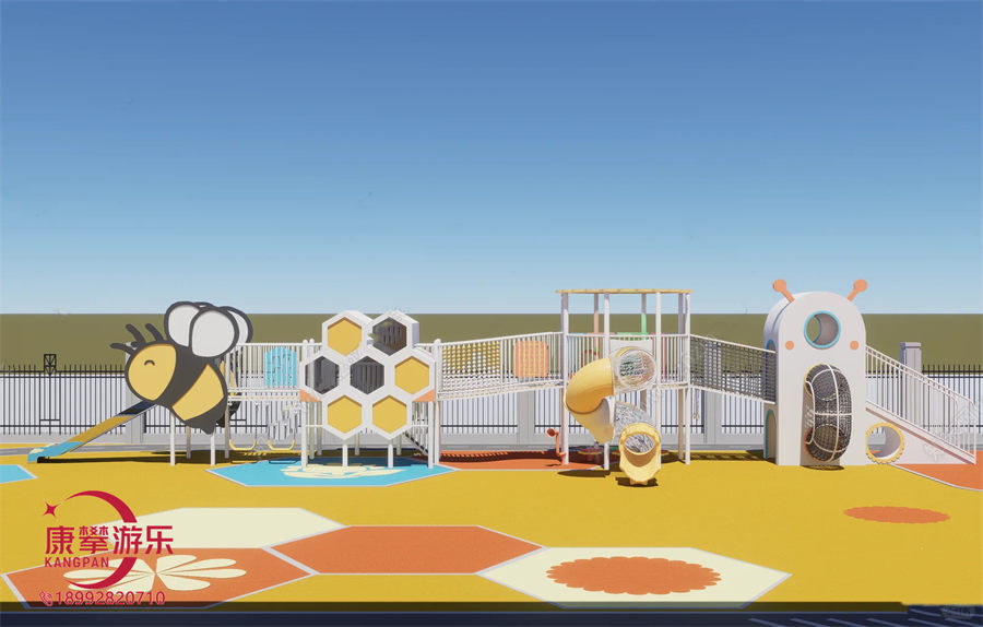 幼兒園戶外蜂蜜造型滑梯定制